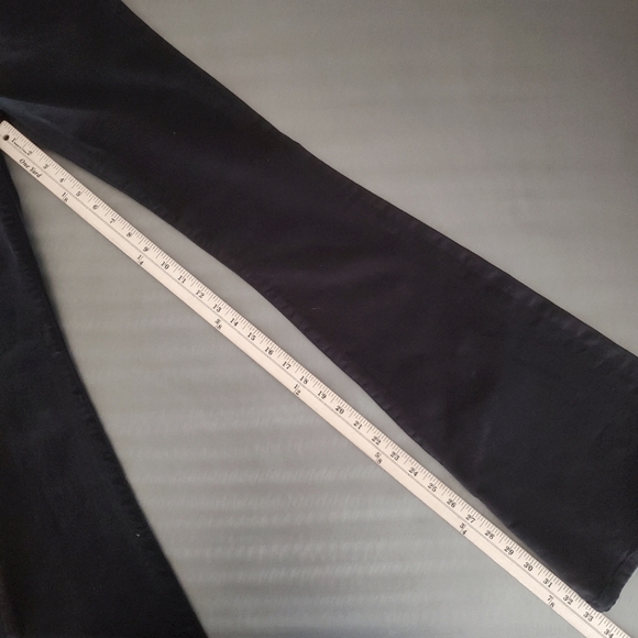 Frame Denim Le High Flare Black Jeans Stretch High Waisted Film Noir Size 24 - Picture 11 of 13